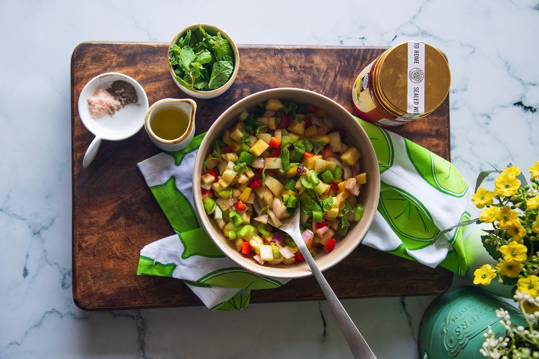 Pickled Summer Salad with Meetha Nimboo Pickle